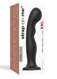 Черная насадка Strap-On-Me Dildo Plug P G size XXL - Strap-on-me - купить с доставкой в Армавире
