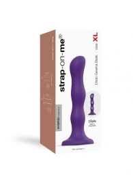 Фиолетовая насадка Strap-On-Me Dildo Geisha Balls size XL - Strap-on-me - купить с доставкой в Армавире