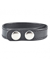 Кольцо на пенис SNAP COCK RING из искусственной кожи на клепках - BlueLine - в Армавире купить с доставкой