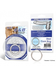 Стальное эрекционное кольцо STEEL COCK RING - 3.5 см. - BlueLine - в Армавире купить с доставкой
