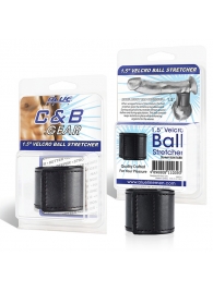 Хомут-утяжка для мошонки из искусственной кожи на липучке VELCRO BALL STRETCHER- 4 см. - BlueLine - в Армавире купить с доставкой