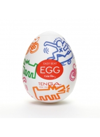 Мастурбатор-яйцо Keith Haring EGG STREET - Tenga - в Армавире купить с доставкой