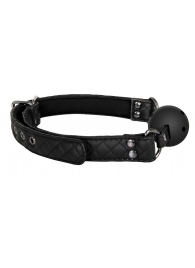 Черный кляп-шарик BALL GAG DIAMOND - Dream Toys - купить с доставкой в Армавире