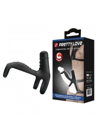 Черная вибронасадка на пенис Vibrating Penis Sling - Baile - в Армавире купить с доставкой