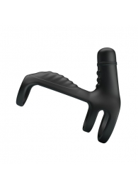 Черная вибронасадка на пенис Vibrating Penis Sling - Baile - в Армавире купить с доставкой