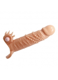 Телесная удлиняющая вибронасадка Penis Sleeve Connor - 17 см. - Baile - в Армавире купить с доставкой