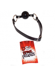 Силиконовый черный кляп-шарик на ремне Black Ballgag - Erotic Fantasy - купить с доставкой в Армавире