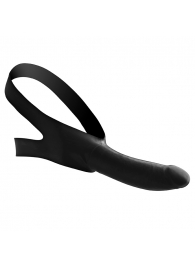 Черный кляп-страпон Masters Mini Face Fuck Strap-On - 14 см. - XR Brands - купить с доставкой в Армавире