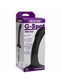 Черная изогнутая насадка Vac-U-Lock G-Spot - 16,5 см. - Doc Johnson - купить с доставкой в Армавире