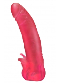 Розовая насадка для страпона с клиторальными лепестками - 18,5 см. - LOVETOY (А-Полимер) - купить с доставкой в Армавире