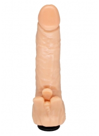 Телесная гелевая насадка-фаллос с клиторальными лепестками - 18,5 см. - LOVETOY (А-Полимер) - купить с доставкой в Армавире