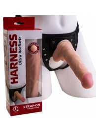 Страпон Harness из двух предметов: регулируемые трусики и насадка-фаллос - 17,5 см. - LOVETOY (А-Полимер) - купить с доставкой в Армавире