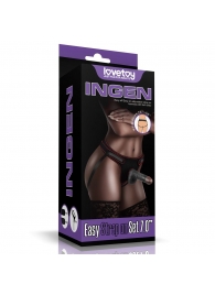 Женский темнокожий страпон Easy Strapon Set 7 Inch - 18 см. - Lovetoy - купить с доставкой в Армавире