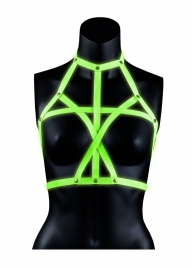 Портупея Bra Harness с неоновым эффектом - размер L-XL - Shots Media BV - купить с доставкой в Армавире