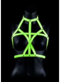 Портупея Bra Harness с неоновым эффектом - размер L-XL - Shots Media BV - купить с доставкой в Армавире