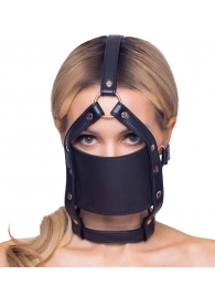 Черный намордник с кляпом-шаром Head Harness With A Gag - Orion - купить с доставкой в Армавире