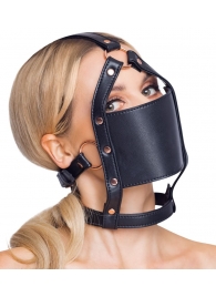 Черный намордник с кляпом-шаром Head Harness With A Gag - Orion - купить с доставкой в Армавире