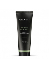 Массажный легкий крем WICKED Sage plus Sea Salt - 120 мл. - Wicked - купить с доставкой в Армавире