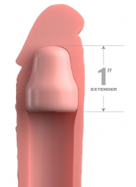 Телесная насадка-удлинитель 1 Inch Silicone X-tension - 17,8 см. - Pipedream - в Армавире купить с доставкой