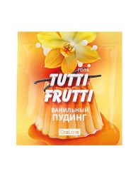 Пробник гель-смазки Tutti-frutti со вкусом ванильного пудинга - 4 гр. - Биоритм - купить с доставкой в Армавире