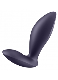 Фиолетовый анальный вибростимулятор Power Plug - Satisfyer - в Армавире купить с доставкой