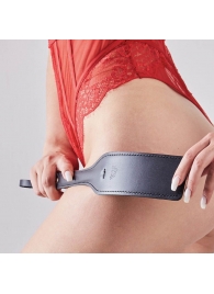 Черная кожаная шлепалка SitaBlack - 30 см. - Sitabella - купить с доставкой в Армавире