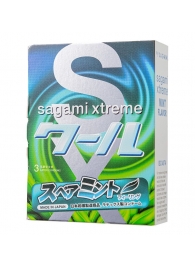 Презервативы Sagami Xtreme Mint с ароматом мяты - 3 шт. - Sagami - купить с доставкой в Армавире