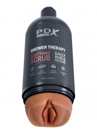 Мастурбатор-вагина цвета карамели Shower Therapy Soothing Scrub - Pipedream - в Армавире купить с доставкой