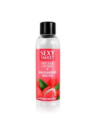 Массажное масло Sexy Sweet Nectar Lychee с феромонами и ароматом личи - 75 мл. - Биоритм - купить с доставкой в Армавире