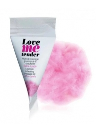 Съедобное согревающее массажное масло Love Me Tender Cotton Candy с ароматом сладкой ваты - 10 мл. - Love to Love - купить с доставкой в Армавире