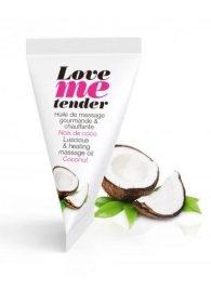 Съедобное согревающее массажное масло Love Me Tender Cocos с ароматом кокоса - 10 мл. - Love to Love - купить с доставкой в Армавире