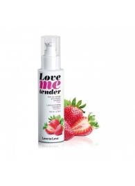 Съедобное согревающее массажное масло Love Me Tender Strawberry с ароматом клубники - 100 мл. - Love to Love - купить с доставкой в Армавире