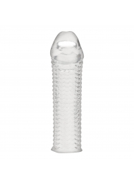 Текстурированная насадка на пенис Clear Textured Penis Enhancing Sleeve Extension - 16,5 см. - BlueLine - в Армавире купить с доставкой