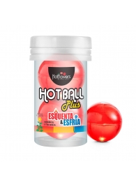 Лубрикант на масляной основе Hot Ball Plus с охлаждающе-разогревающим эффектом (2 шарика по 3 гр.) - HotFlowers - купить с доставкой в Армавире