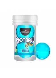 Лубрикант на масляной основе Hot Ball Plus с охлаждающим эффектом (2 шарика по 3 гр.) - HotFlowers - купить с доставкой в Армавире