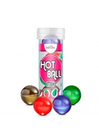 Ароматизированный лубрикант Hot Ball Mix на масляной основе (4 шарика по 3 гр.) - HotFlowers - купить с доставкой в Армавире