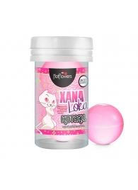 Лубрикант на силиконовой основе с эффектом вибрации Xana Loka Hot Ball (2 шарика по 3 гр.) - HotFlowers - купить с доставкой в Армавире