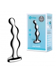 Стальной анальный фаллоимитатор для простаты Stainless Steel Anal Beads - 13 см. - b-Vibe - в Армавире купить с доставкой