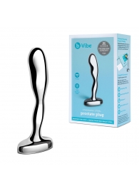 Стальной стимулятор простаты Stainless Steel Prostate Plug - 11,5 см. - b-Vibe - в Армавире купить с доставкой