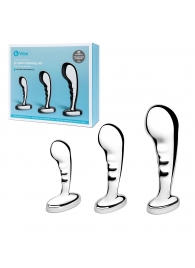Набор из 3 стальных стимуляторов простаты Stainless Steel P-spot Training Set - b-Vibe - в Армавире купить с доставкой