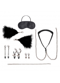 Большой эротический набор из 12 предметов Interchangeable Collar   Nipple Clips Set - Lux Fetish - купить с доставкой в Армавире
