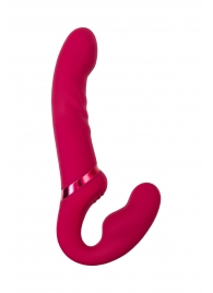 Малиновый безремневой страпон Lapis - 23 см. - Lovense - купить с доставкой в Армавире