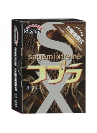 Суженные к основанию презервативы Sagami Xtreme COBRA - 3 шт. - Sagami - купить с доставкой в Армавире
