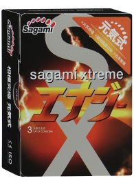 Презервативы Sagami Xtreme ENERGY с ароматом энергетика - 3 шт. - Sagami - купить с доставкой в Армавире