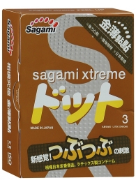 Презервативы Sagami Xtreme FEEL UP с точечной текстурой и линиями прилегания - 3 шт. - Sagami - купить с доставкой в Армавире