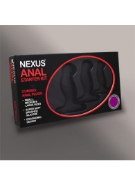 Набор из 3 массажеров простаты чёрного цвета NEXUS ANAL STARTER KIT - Nexus Range - в Армавире купить с доставкой