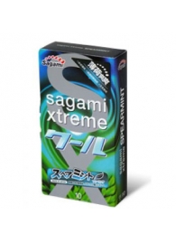 Презервативы Sagami Xtreme Mint с ароматом мяты - 10 шт. - Sagami - купить с доставкой в Армавире