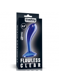Синяя анальная втулка Flawless Clear Prostate Plug 6.0 - 15 см. - Lovetoy - в Армавире купить с доставкой