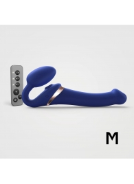 Синий безремневой страпон Multi Orgasm Size M с клиторальной стимуляцией - Strap-on-me - купить с доставкой в Армавире
