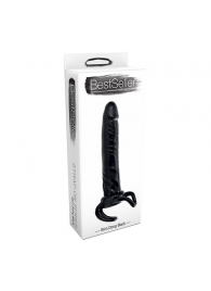 Чёрная насадка-фаллос для двойного проникновения INFLATABLE DILDO SLIM DONG  - 13,5 см. - Toyz4lovers - в Армавире купить с доставкой